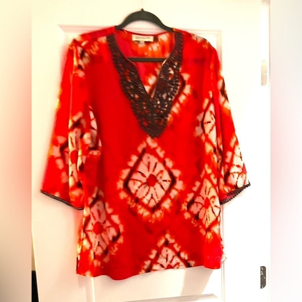 Tie dye pink tunic top